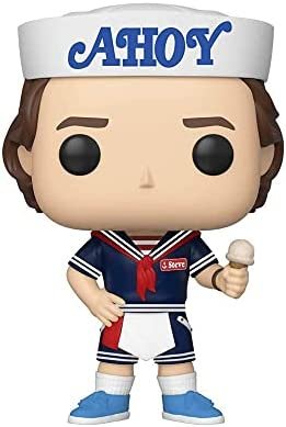 POP Stranger Things – Steve Harrington Scoops Ahoy Outfit Funko Pop ! Figurine en vinyle avec étui de protection compatible Pop Box Multicolore 9,5 cm