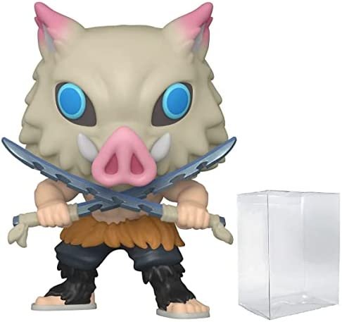 POP Demon Slayer – Inosuke Hashibira Funko Pop! Figurine en vinyle (livrée avec étui de protection compatible Pop Box), Multicolore, 3.75 inches