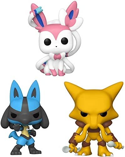 Funko Pop! Pokémon Lot de 3 – Lucario, Alakazam et Sylveon