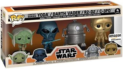 Funko 58868 POP Star Wars: Retro Star Wars- 4PK (Amazon Exclusive) Funko 58868 POP Star Wars: Retro Star Wars- 4PK (Amazon Exclusive)