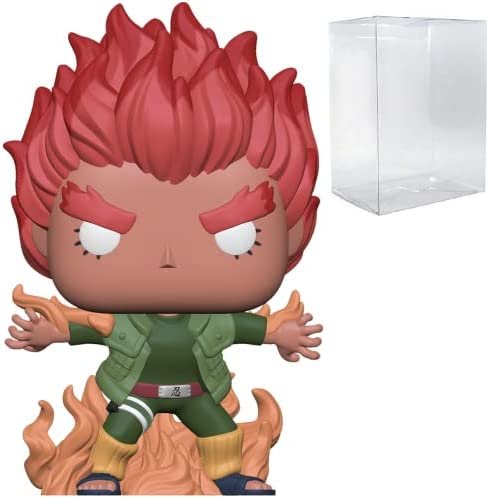 POP Naruto Shippuden – Might Guy (huit portes intérieures) Funko Figurine en vinyle (avec étui de protection compatible), multicolore, 3,75