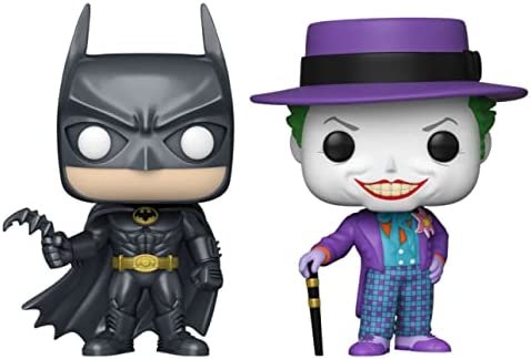 Funko 62480 Pop Heroes: Batman (1989)- 2pk Joker & Batman (Metallic) – (Amazon Exclusive)