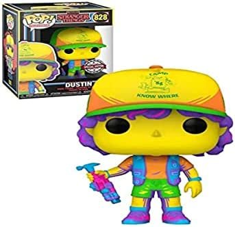 Funko Stranger Things Dustin Beef Tee Black Light GITD Glow in The Dark Special Edition Pop Television #828 Vinyl Figure Multicolore 59818 Funko Stranger Things Dustin Beef Tee Black Light GITD Glow in The Dark Special Edition Pop Television #828 Vinyl Figure Multicolore 59818
