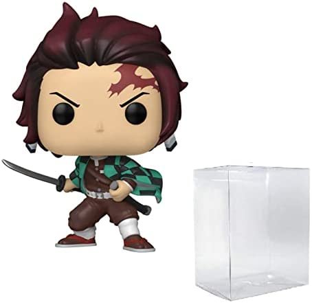 Funko POP Animation: Demon Slayer- Tanjiro Kamado (Bundled with EcoTek Protector Case to Protect Display Box)