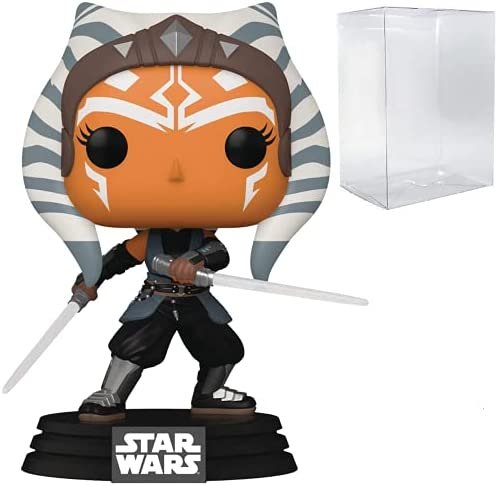 POP Star Wars : The Mandalorian – Ahsoka Tano avec sabres laser Funko Pop! Figurine en vinyle avec étui de protection compatible Pop Box POP Star Wars : The Mandalorian – Ahsoka Tano avec sabres laser Funko Pop! Figurine en vinyle avec étui de protection compatible Pop Box