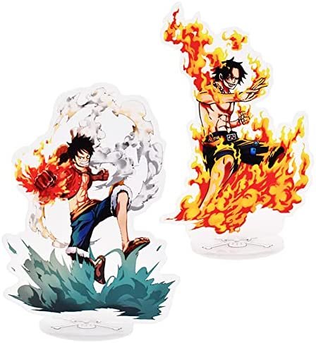 One Piece Figura Figuarts, Anime one piece Cake Topper, One Piece Jouets Figurines, Anime one piece ornaments Figures Acrylique, One Pièce personnage Thème Décorations de Gâteaux Topper-15cm-2pcs