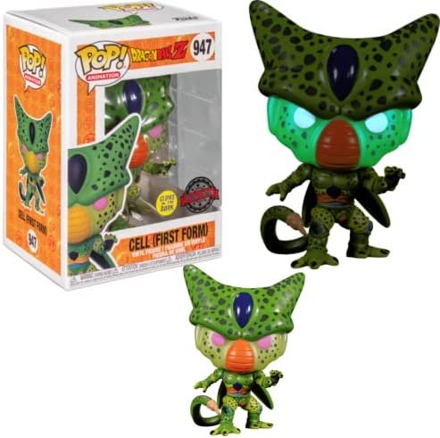 Funko Pop Dragon Ball Cell (First Form) #947 Brille dans Le Noir Pop Exclusive Edition Pop Anime Figurine Dragon Ball Z Multicolore Taille Unique