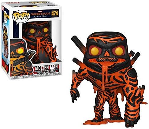 Marvel- Figurines Pop Vinyl: Spider Far from Home: Molten Man Collectible Figure, 39209, Multi