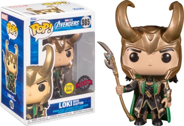 Funko Pop! Avengers Loki with Scepter Glows in The Dark Special Edition 985