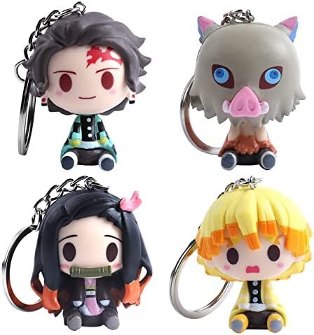 HERMJ Porte-clés Tueur de Démons,4 Pièces Porte-clés Demon Slayer,Demon Slayer Keychain,Demon Slayer Kimetsu no Yaiba Porte-clés,Porte-clés Anime pour Cadeau d’anniversaire Enfants HERMJ Porte-clés Tueur de Démons,4 Pièces Porte-clés Demon Slayer,Demon Slayer Keychain,Demon Slayer Kimetsu no Yaiba Porte-clés,Porte-clés Anime pour Cadeau d’anniversaire Enfants
