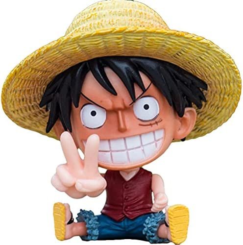 Vcedas Figure Anime One Piece Luffy Zoro Statue Figurine Anime Statue Poupée Sculpture Jouet Animations Caractère Réaliste Modèle PVC Ornements de Collection
