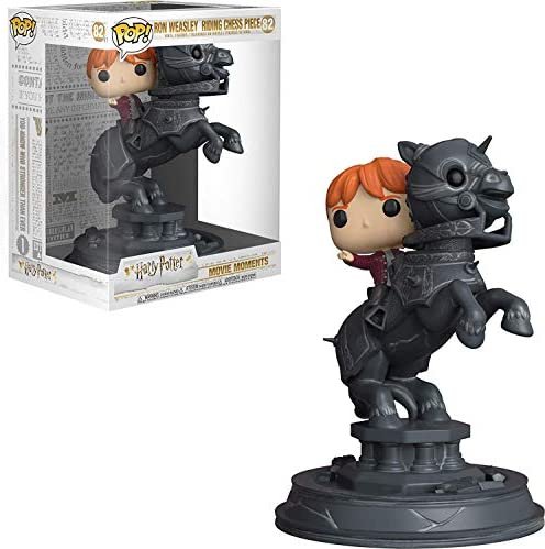 Funko- Figurines Pop Vinyl: Movie Moments: Harry Potter S5: Ron Riding Chess Piece Collectible Figure, 35518, Multcolour