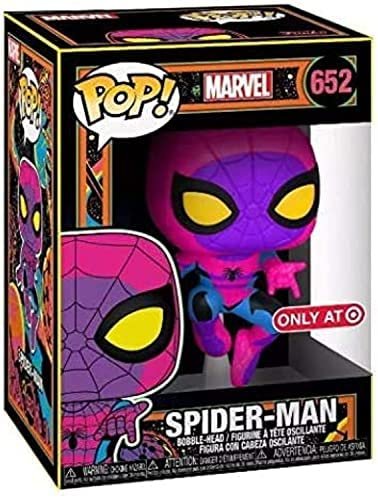 Funko POP! Marvel: Blacklight Spider-Man Vinyl Figure Exclusive Black Light Edition Spiderman – Pop Only