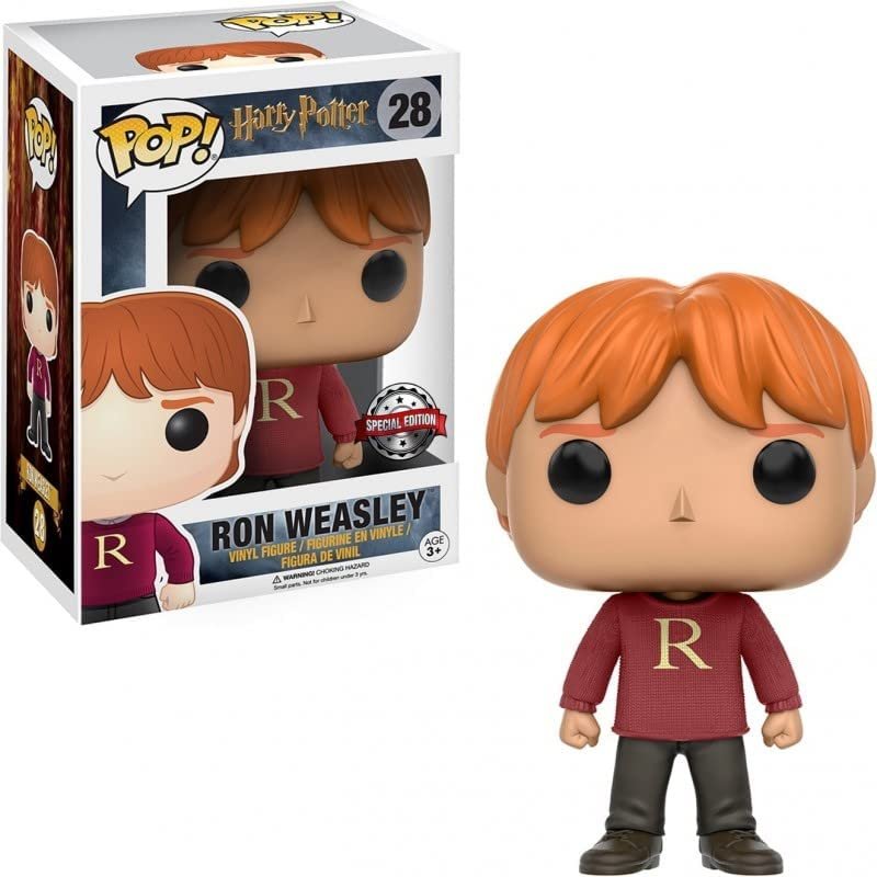 Funko Pop Harry Potter Ron Weasley in Sweater #28 Pop Exclusive Edition – Figurine Pop Anniversaire Harry Potter Multicolore Taille Unique Funko Pop Harry Potter Ron Weasley in Sweater #28 Pop Exclusive Edition – Figurine Pop Anniversaire Harry Potter Multicolore Taille Unique
