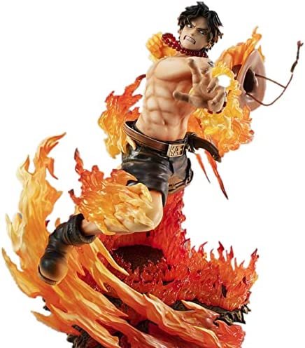WANSHI ITWS0007, One Piece Fire Fist Ace Statue, 25CM Portgas·D· Ace Action Figure Max 15e Anniversaire Édition Spéciale Ver Figurines Dessin Animé Jouets Anime Collection Décoration