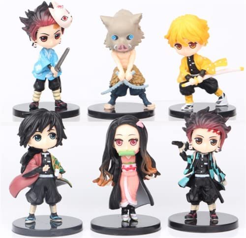 IWYKT Anime Lot de 6 figurines d’action Anime Décoration pour la maison, cadeaux pour fêtes d’anniversaire d’enfants, modèles d’Anime, M