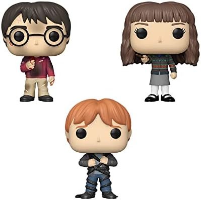 Funko Pop! Harry Potter Set of 3 – Harry w/The Stone, Hermione w/Wand and Ron in Devils Snare