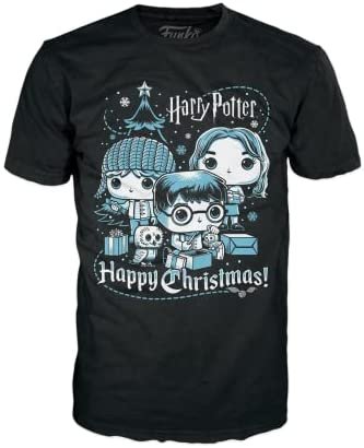 Funko Boxed Tee: Harry Potter Holiday- Ron, Hermione, Harry- XL
