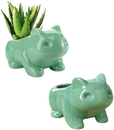 Céramique Charnue Petite Pot Fleurs Vase Conteneur Cactus Bureau Animal 2 Petits Pots de Fleurs d’Intérieur de Grenouille de Bande Dessinée Créative, pour La Décoration Bureau, Cuisine, Patio (Vert) Céramique Charnue Petite Pot Fleurs Vase Conteneur Cactus Bureau Animal 2 Petits Pots de Fleurs d’Intérieur de Grenouille de Bande Dessinée Créative, pour La Décoration Bureau, Cuisine, Patio (Vert)