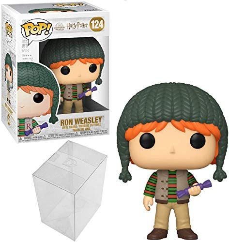 Funko Pop! Movies: Harry Potter Holiday – Ron Weasley Bundle with 1 PopShield Pop Box Protector Funko Pop! Movies: Harry Potter Holiday – Ron Weasley Bundle with 1 PopShield Pop Box Protector