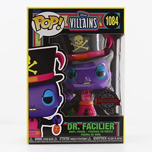Funko Pop Disney: Villains- Dr.Facillier (Blacklight), 60394, Taille Unique Funko Pop Disney: Villains- Dr.Facillier (Blacklight), 60394, Taille Unique