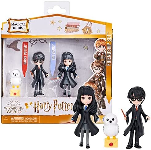 HARRY POTTER – PACK AMITIÉ MAGICAL MINIS HARRY & CHO WIZARDING WORLD – Coffret Amitié 2 Figurines Poupées Articulées Harry et Cho 8 cm Avec Accessoires – 6061832 – Jouet Enfant 5 ans et +