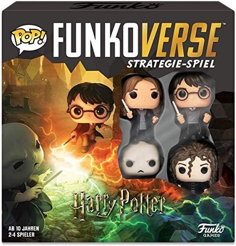 Funko 43477 Jeu de Société Harry Potter 100 Funkoverse (Pack de 4 Personnages), Version Allemande, Multicolore