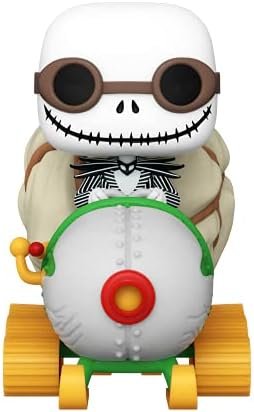 Funko 49146 Pop Disney Ride: The Nightmare Before Christmas-Jack w/Goggles & Snowmobile Collectible Toy, Multicolour
