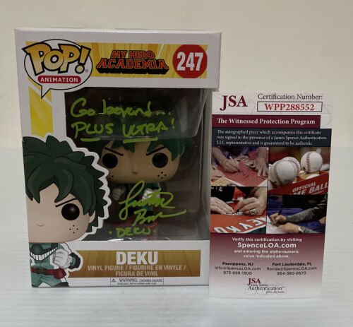 Justin Briner Signed Autographed DEKU Funko Pop MY HERO ACADEMIA JSA COA 20