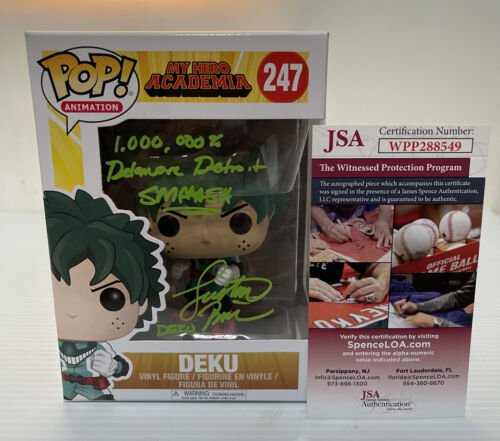 Justin Briner Signed Autographed DEKU Funko Pop MY HERO ACADEMIA JSA COA 27 Justin Briner Signed Autographed DEKU Funko Pop MY HERO ACADEMIA JSA COA 27