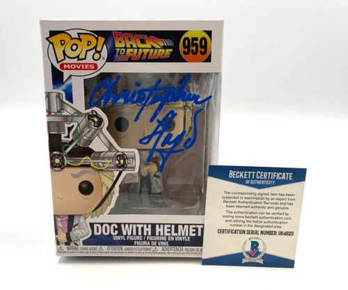 CHRISTOPHER LLOYD BACK TO THE FUTURE SIGNED FUNKO POP AUTOGRAPH BECKETT BAS 27