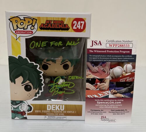 Justin Briner Signed Autographed DEKU Funko Pop MY HERO ACADEMIA JSA COA 1
