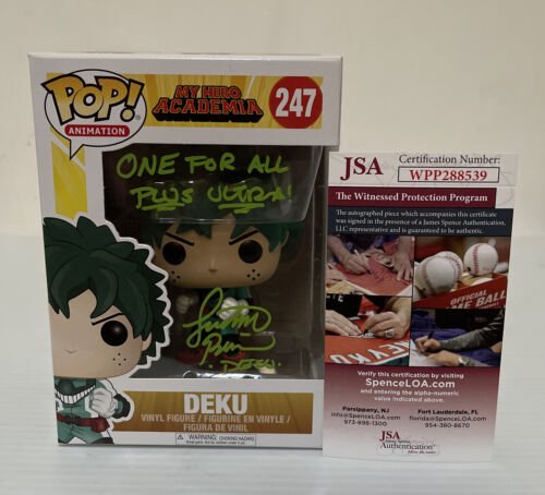Justin Briner Signed Autographed DEKU Funko Pop MY HERO ACADEMIA JSA COA 19