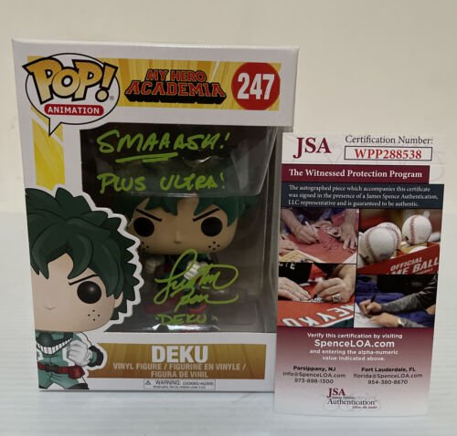 Justin Briner Signed Autographed DEKU Funko Pop MY HERO ACADEMIA JSA COA 11