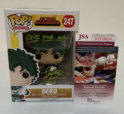 Justin Briner Signed Autographed DEKU Funko Pop MY HERO ACADEMIA JSA COA 12