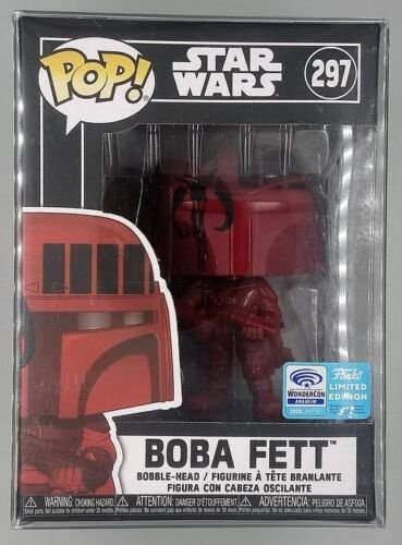 #297 Boba Fett (Burgundy) Star Wars New Funko POP with POP Protector #297 Boba Fett (Burgundy) Star Wars New Funko POP with POP Protector