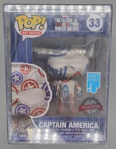 #33 Captain America (Falcon) Art Series – NEW Funko POP – Includes Hard Stack