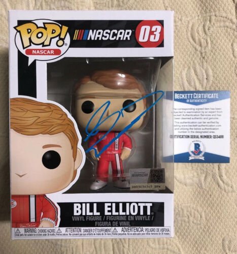 Bill Elliott Signed Autographed Nascar 03 Funko Pop Beckett COA 7 Bill Elliott Signed Autographed Nascar 03 Funko Pop Beckett COA 7