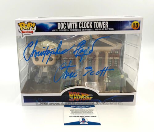 CHRISTOPHER LLOYD SIGNED BACK TO THE FUTURE CLOCK TOWER  FUNKO POP AUTO BAS 12 CHRISTOPHER LLOYD SIGNED BACK TO THE FUTURE CLOCK TOWER  FUNKO POP AUTO BAS 12
