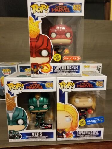 Captain Marvel set Funko pop