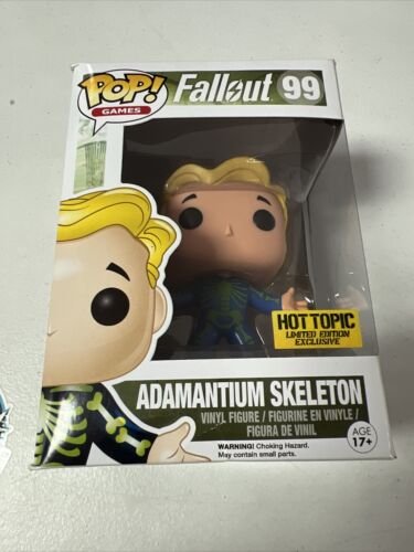 Funko Pop Jeux Adamantium Squelette Chaud Objet Exclusivité Fallout Vinyle #99