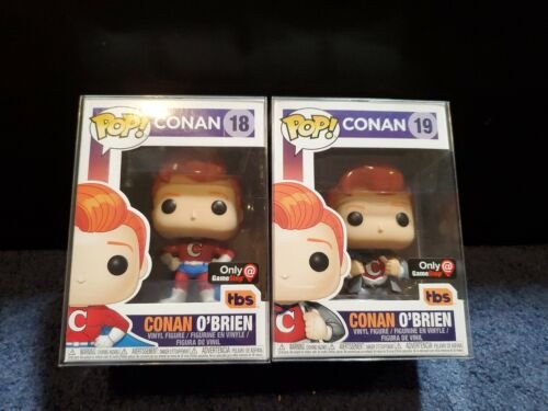 Funko Pop Revealed Conan O&rsquo;Brien GameStop Exclusive Super Conan O&rsquo;Brien Lot of 2