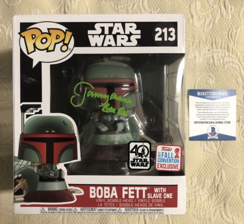 Jeremy Bulloch Signed Autographed Boba Fett Slave One Funko Pop BECKETT COA 7