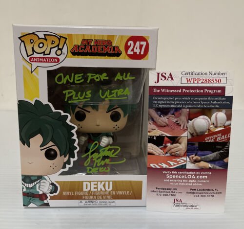 Justin Briner Signed Autographed DEKU Funko Pop MY HERO ACADEMIA JSA COA 4