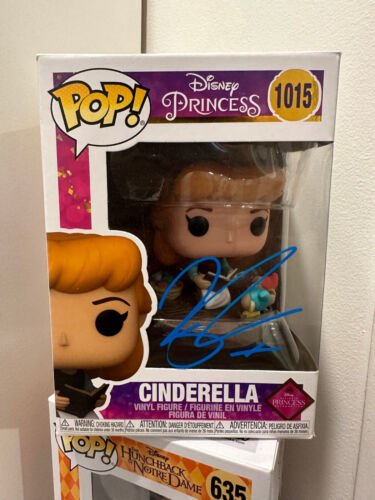 Lily James autograph on funko pop (Cinderella)