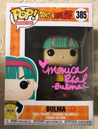 Monica Rial Signed Autographed BULMA Funko Pop DRAGON BALL Z JSA WITNESS COA