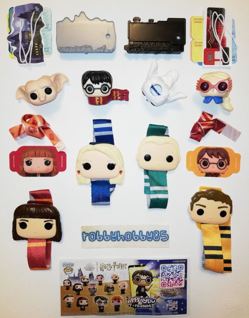 Série Complète Funko Pop Harry Potter 12 Accessoires + Bpz Kinder Joy Italie