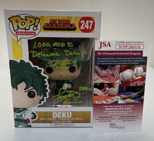 Justin Briner Signed Autographed DEKU Funko Pop MY HERO ACADEMIA JSA COA 26 Justin Briner Signed Autographed DEKU Funko Pop MY HERO ACADEMIA JSA COA 26
