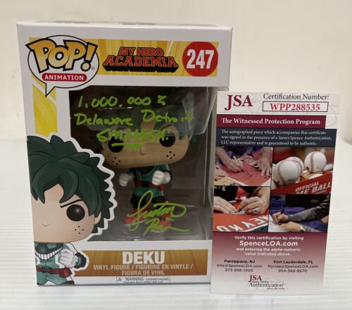 Justin Briner Signed Autographed DEKU Funko Pop MY HERO ACADEMIA JSA COA 31 Justin Briner Signed Autographed DEKU Funko Pop MY HERO ACADEMIA JSA COA 31