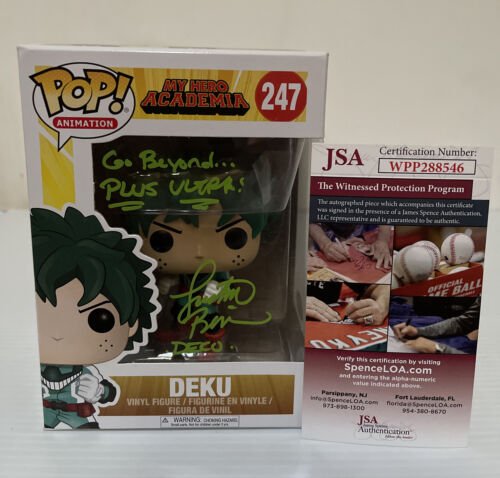 Justin Briner Signed Autographed DEKU Funko Pop MY HERO ACADEMIA JSA COA 22